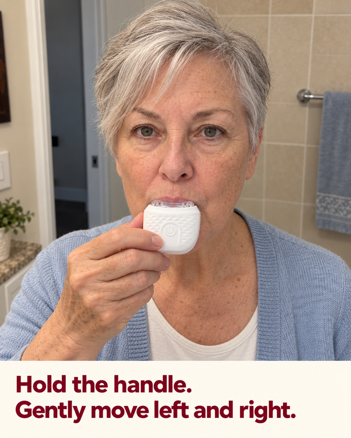 Switch on & gently guide